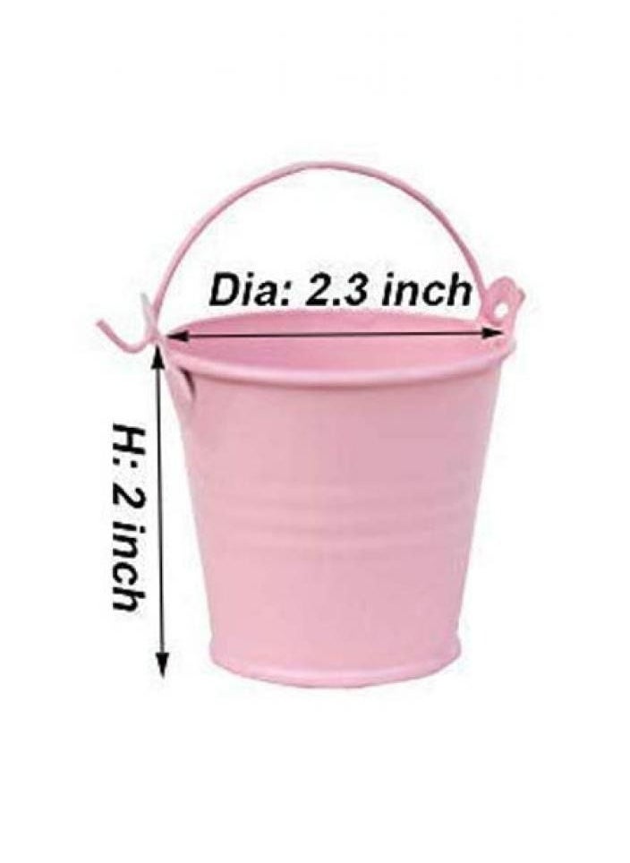 30 Pack Multipurpose Pink Mini Metal Bucket Tin With Sheer Bag Candy Box Buckets Souvenirs Gift Pails for Wedding Favor Party Favor Baby Shower Favor - pzsku/Z876A2E920C5846E8F6ADZ/45/_/1678456107/ba5a6e4e-104d-49e0-b7c5-e59cb8cb6114