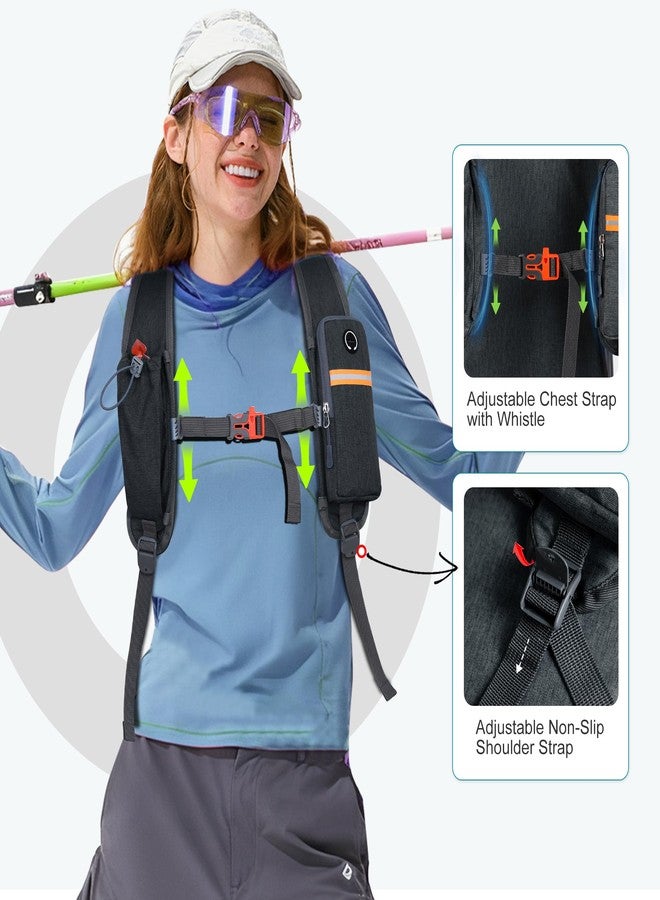 FIORETTO 15L Hiking Backpack for Women Men Mini Packable Backpack Lightweight Small Daypack for Camping Travel Outdoor, Black - Image 3