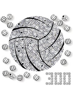 Giegxin 300 Pack Acrylic Volleyball Beads 12 Mm Sports Pony Beads Ball Beads For Bracelets Jewelry Making Necklace Charms Craft Keychain Home Decoration Accessories  - Image 1