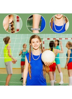Giegxin 300 Pack Acrylic Volleyball Beads 12 Mm Sports Pony Beads Ball Beads For Bracelets Jewelry Making Necklace Charms Craft Keychain Home Decoration Accessories  - Image 4