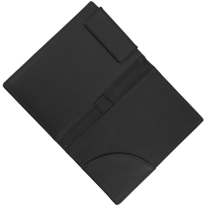 PU Leather Menu Folder Presenter with Pen Clip for Hotel Salon KTV Restaurant (A067 Black) - Image 5