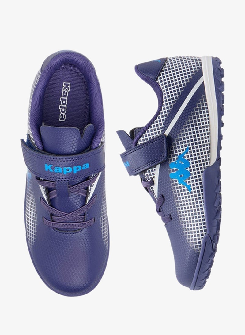 كابا حذاء كرة قدم للأولاد بتفاصيل شعار وإغلاق بشريط لاصق - Image 3