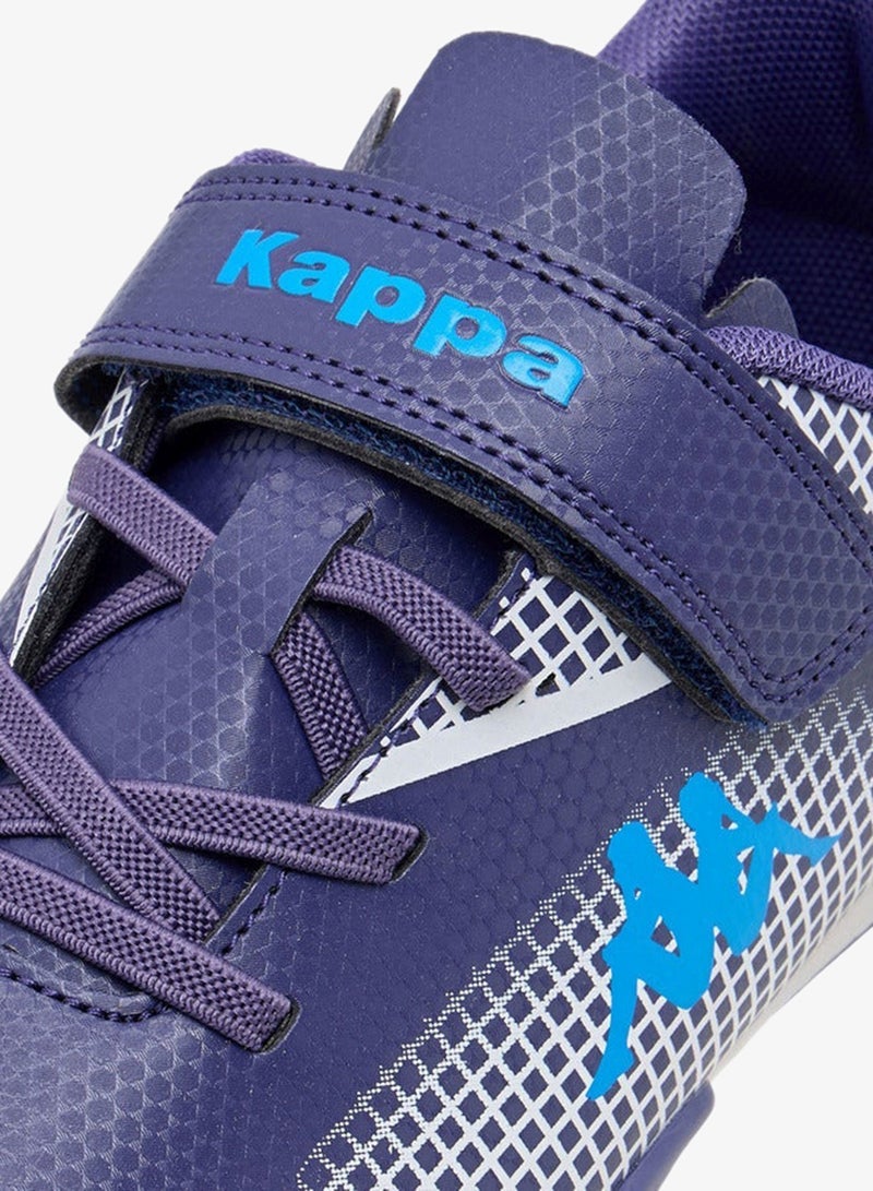 كابا حذاء كرة قدم للأولاد بتفاصيل شعار وإغلاق بشريط لاصق - Image 4