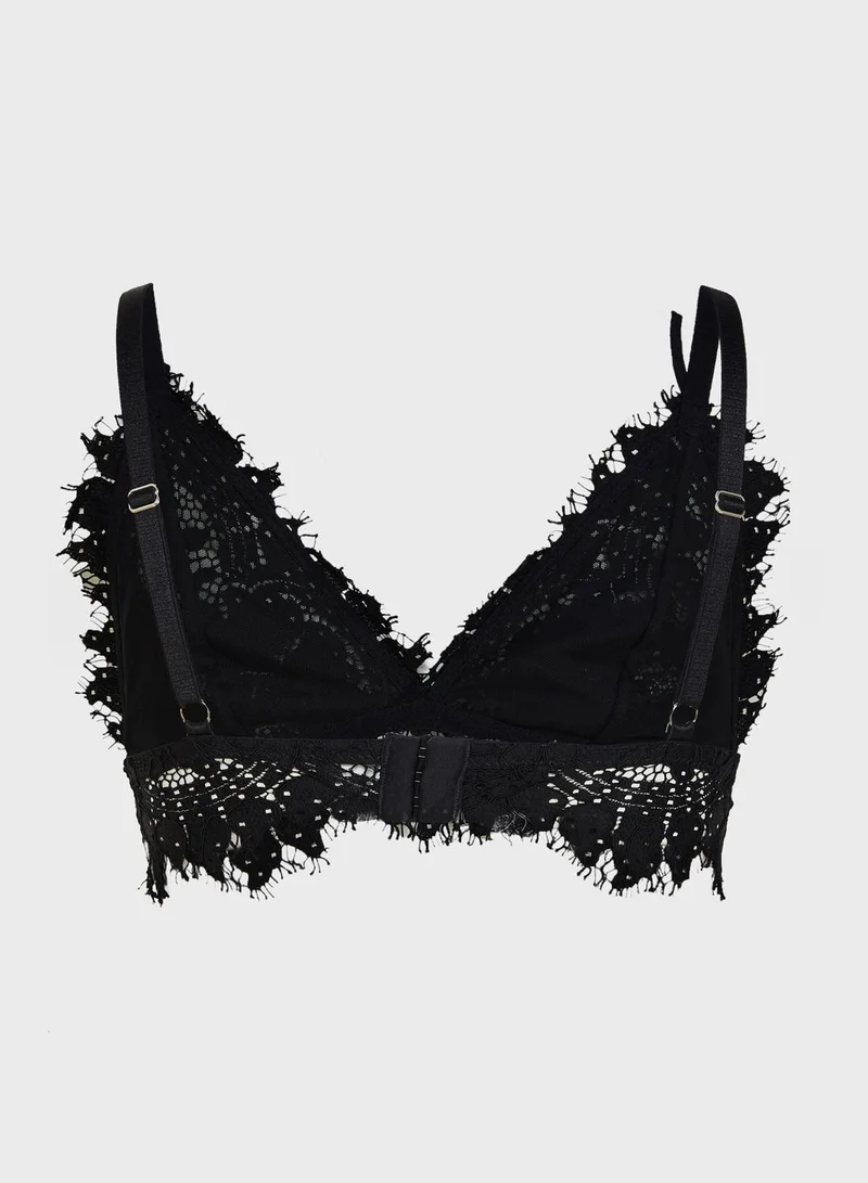 Madamelle Lace Detail Plunge Bra