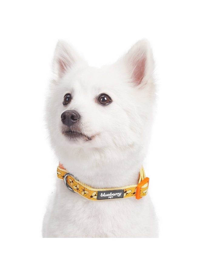 Blueberry Pet Blueberry Pet Essentials 10 Patterns Statement Busy Bees Designer Adjustable Dog Collar, Large, Neck 18"-26"  - Image 2