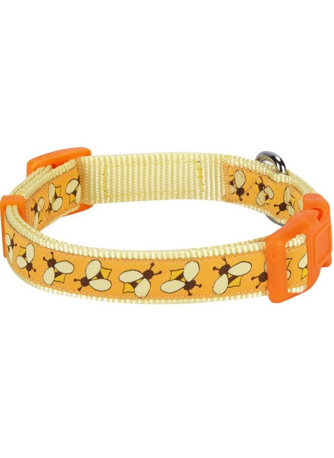 Blueberry Pet Blueberry Pet Essentials 10 Patterns Statement Busy Bees Designer Adjustable Dog Collar, Large, Neck 18"-26"  - Image 4