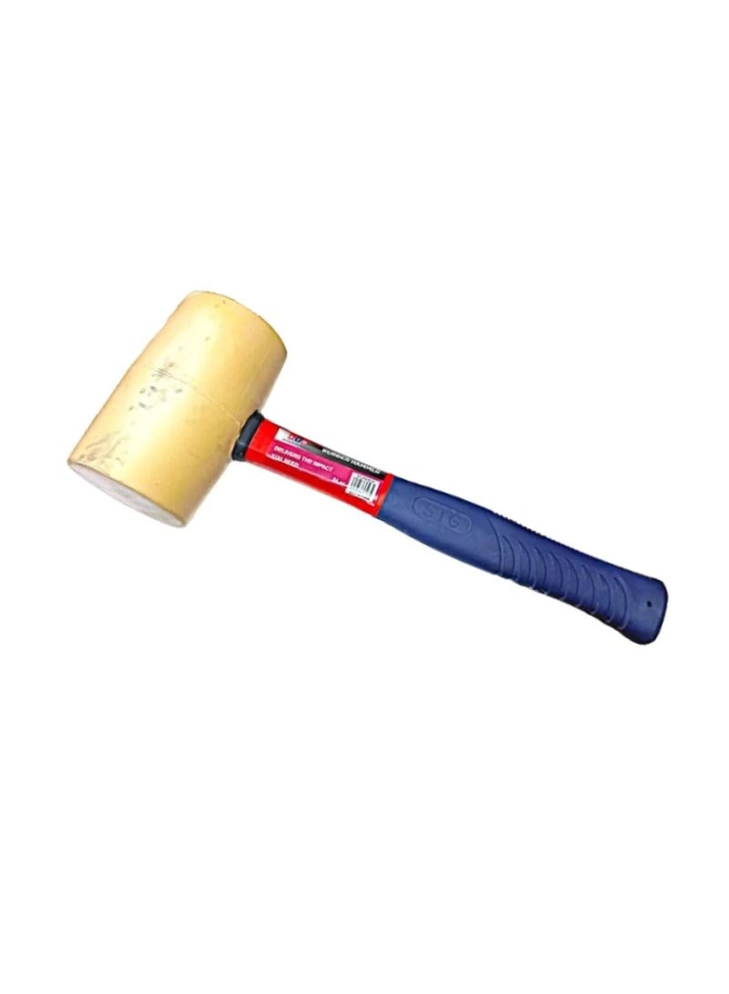 مطرقة مطاطية ناعمة برأس مزدوج من STG مع مقبض من الألياف الزجاجية 24oz (SG43436)