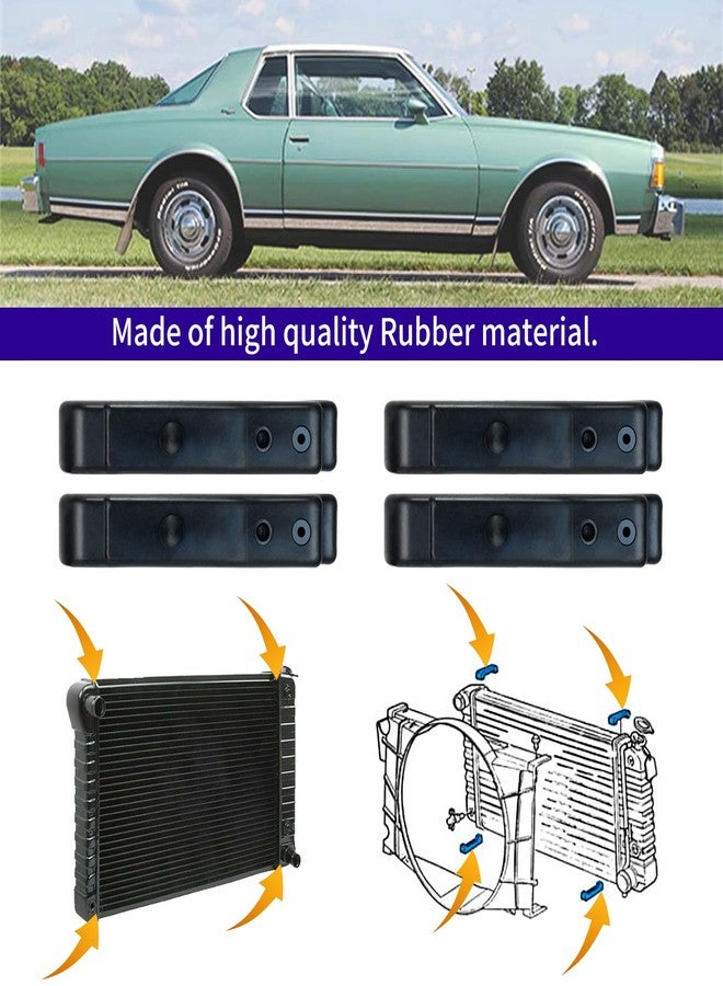 Vanshly 4 PCS Kit Rubber Radiator Insulator Pads，Support Pads，4 Core Radiator Mounts Cushions compatible with GM Chevrolet Buick Pontiac,4 PCS 4 Core Radiator, - Image 3