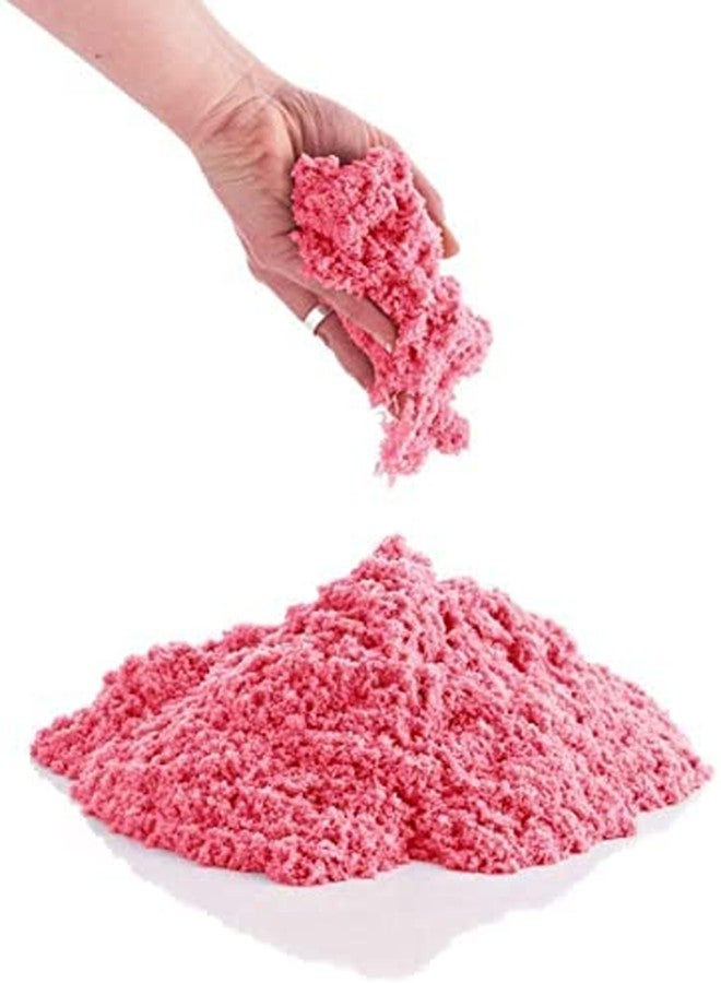 Gurbik_Soft Space Sand Clay for Indoor Playing Moldable 500gm in Resealable Bag with Free Big Mould (Pink) (No Toxic) - Image 4