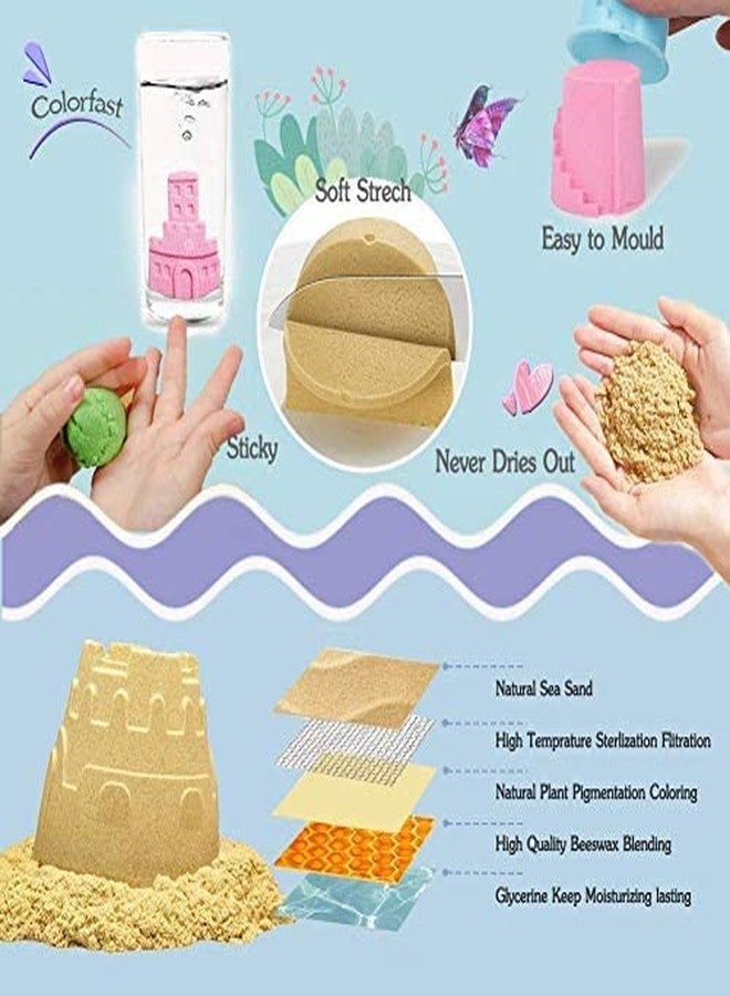 Gurbik_Soft Space Sand Clay for Indoor Playing Moldable 500gm in Resealable Bag with Free Big Mould (Pink) (No Toxic) - Image 5