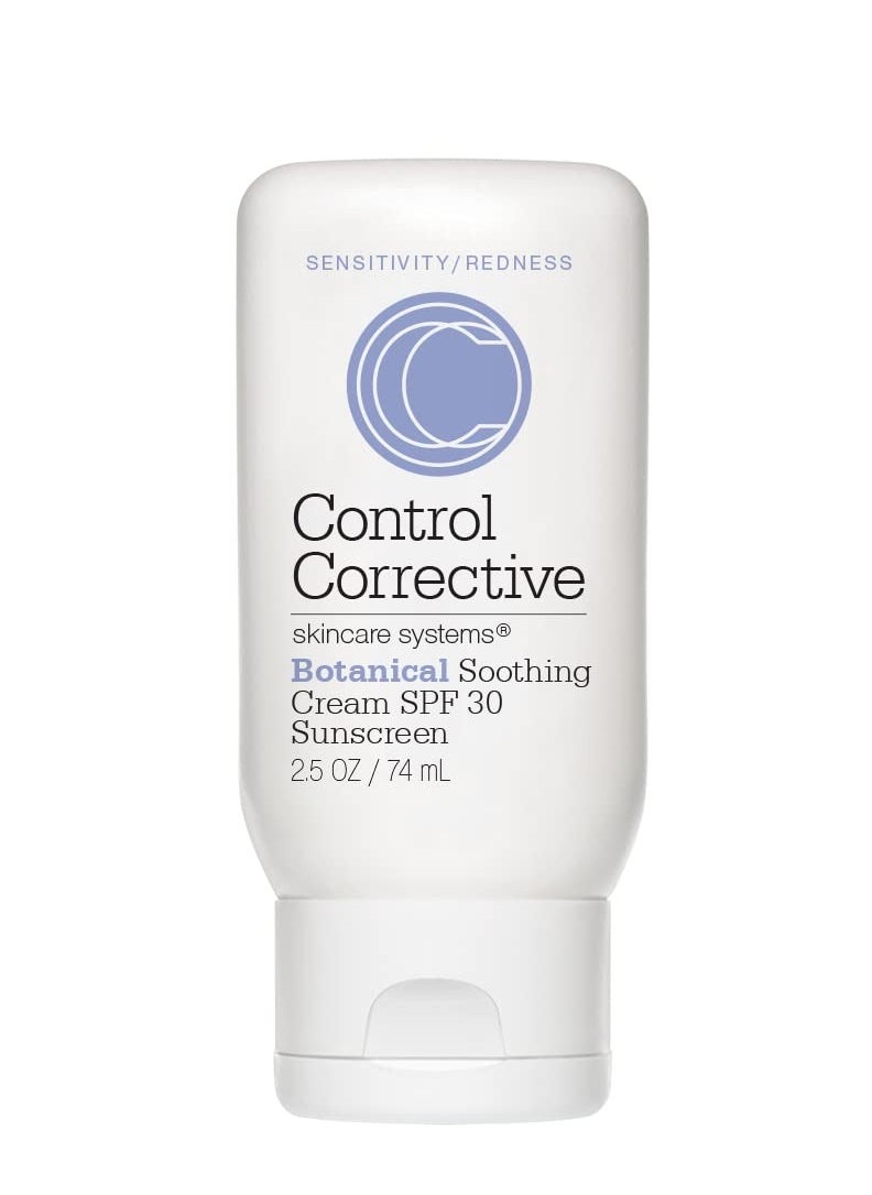 CONTROL CORRECTIVE SKIN CARE SYSTEMS CONTROL CORRECTIVE Botanical Soothing Cream Spf 30, 2.5 Oz - Moisturizers, For Sensitive Skin, Calms The Skin & Protects, Wheat Germ Oil, Vitamin E, Honey & Humectants, Restores Skin Balance, Rosacea  - Image 1