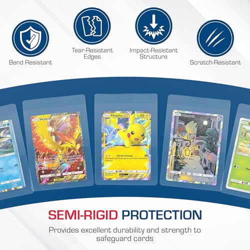 BCW Semi Rigid Card Holder #1 | 100 Pack | Semi Rigid Card Sleeves for Grading | PSA Submission for Vintage and Modern Sports Cards - Image 4
