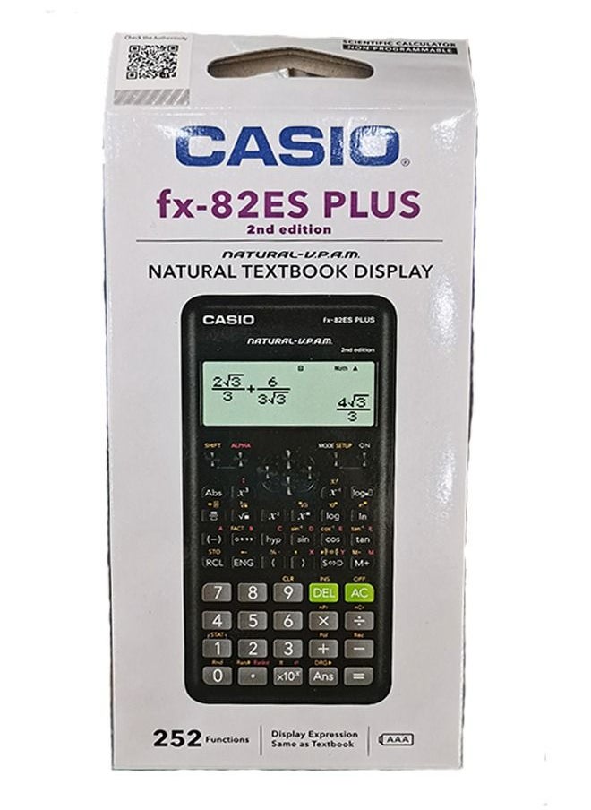 CASIO - FX-82ES PLUS 2nd Edition Function Scientific Calculator - Image 1