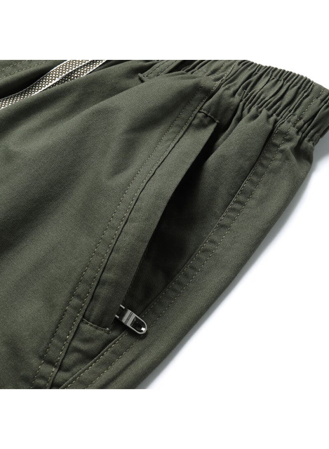 Tucano Men's Summer Cotton Casual Workwear Sports Thin Breathable Five-point Shorts Light Grey 2XL - Image 2