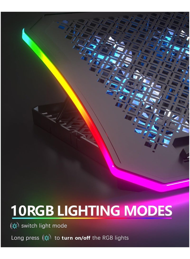 Loquat Upgraded Gaming Laptop Cooling Pad with 9 Silent RGB Fans for 15.6-17.3-inch Laptops Cooling Pad - Image 5