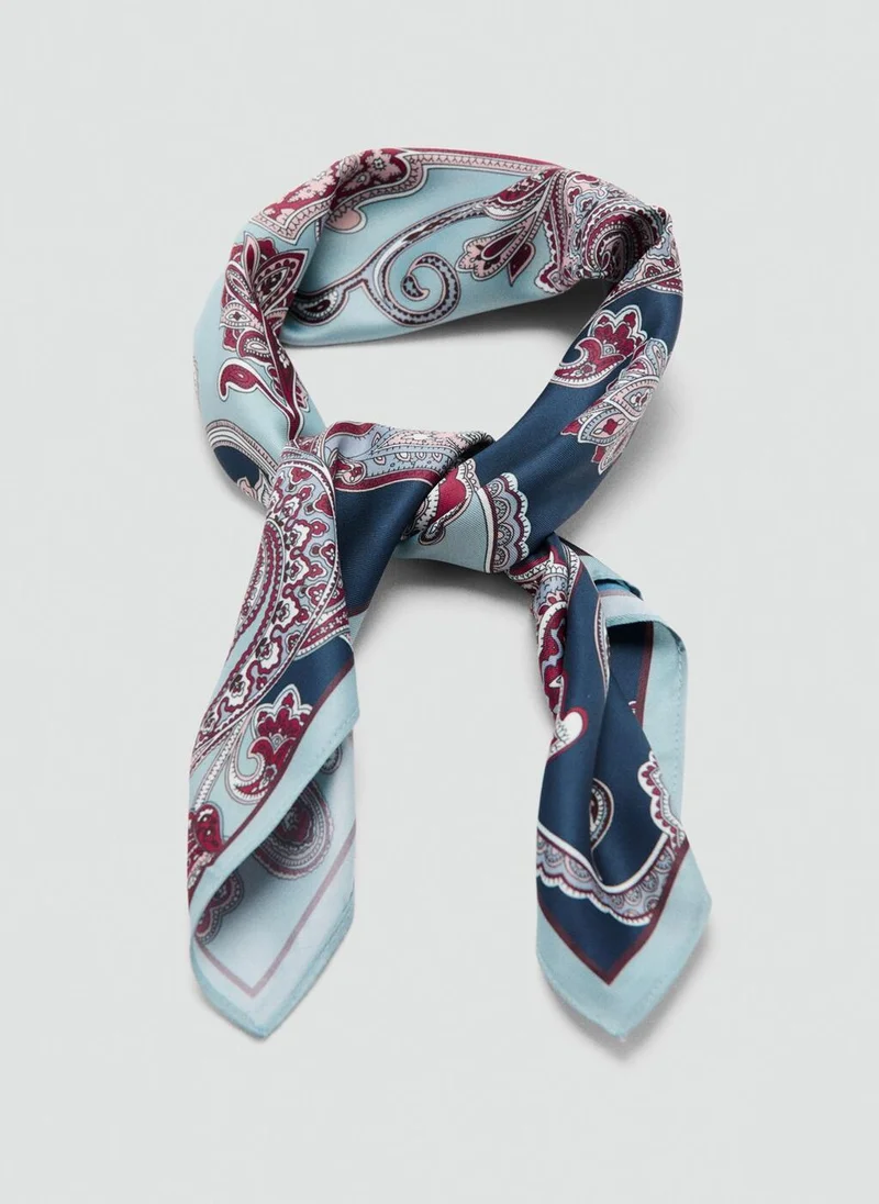 مانجو Paisley satin scarf