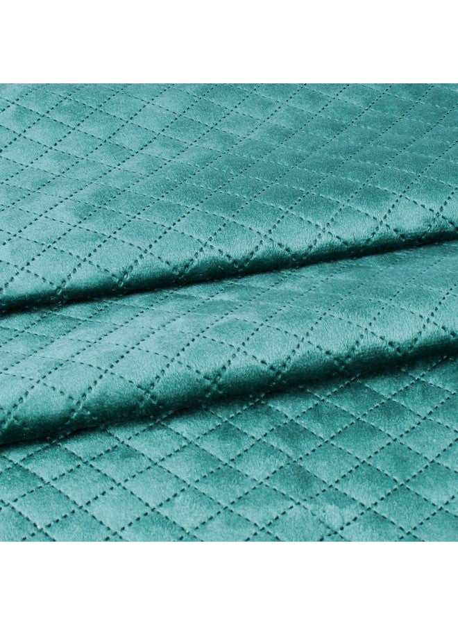 STITCHNEST Set of 2 Cushion Cover | Quilted Velvet | Castleton Green| Soft & Premium Look | 12x12 Inches | Fit for Sofa & Living Room Décor - Image 5