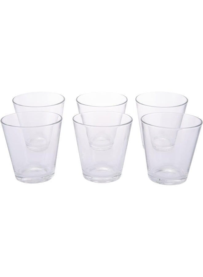 AKDC 6Pcs Tumbler Set L(8CM) XW(8CM) XH(9CM) Transparent - Image 1