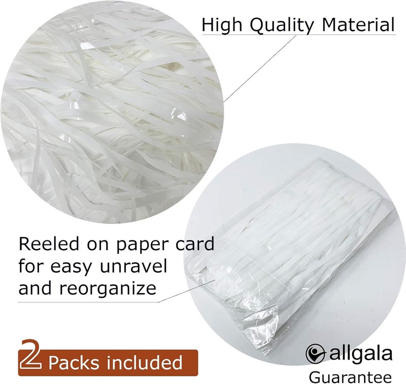 allgala تنورة طاولة لامعة بيضاء 2-pack 29x108 بوصة تنورات طاولة من رقائق معدنية لحفلات الأحداث، موكب، زينة الحفلات - Image 2