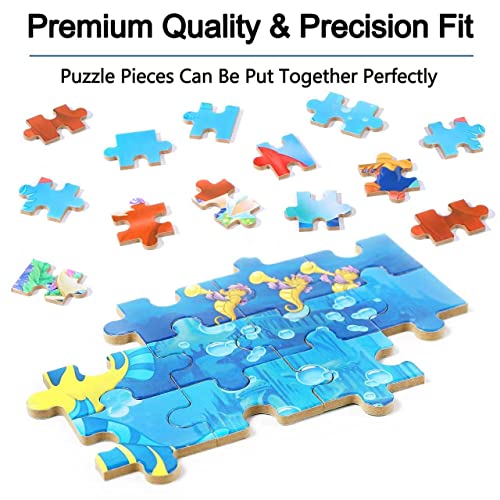 LELEMON Pretty Puzzles for Kids Ages 4-6,100 Piece Puzzles for Kids Ages 4-8,Educational Jigsaw Puzzles in a Metal Box,Childrens 100 Piece Puzzle Games Puzzle Toys for Girls and Boys - Image 5