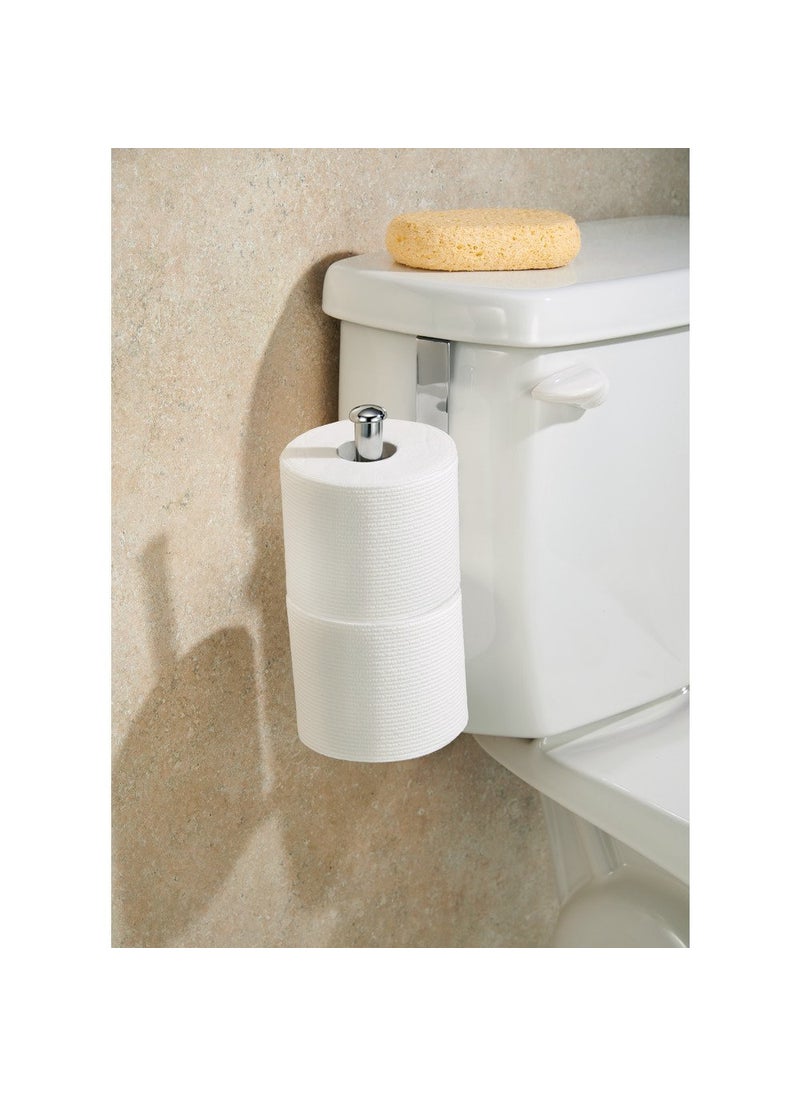InterDesign InterDesign Stainless Steel Compact Organizer Caddy Holds 2 Rolls of Toilet Paper  Chrome  10.75x4.5x2 inches  2 Roll Reserve  Model 69380  - Image 2