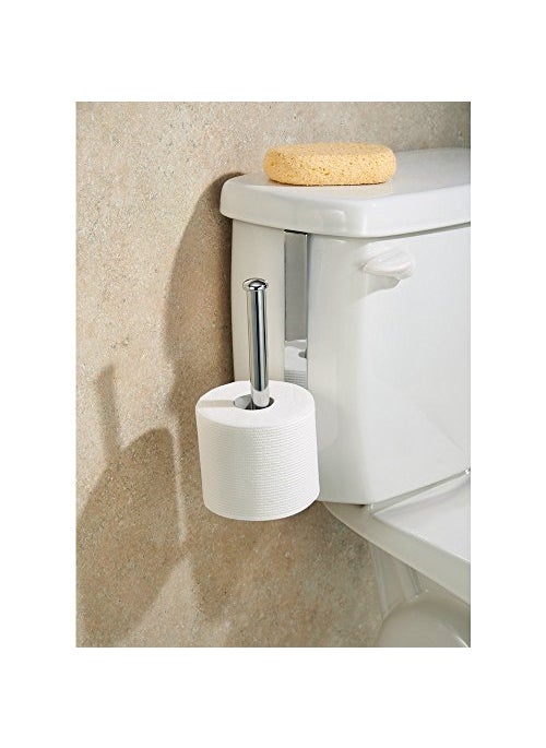 InterDesign InterDesign Stainless Steel Compact Organizer Caddy Holds 2 Rolls of Toilet Paper  Chrome  10.75x4.5x2 inches  2 Roll Reserve  Model 69380  - Image 5