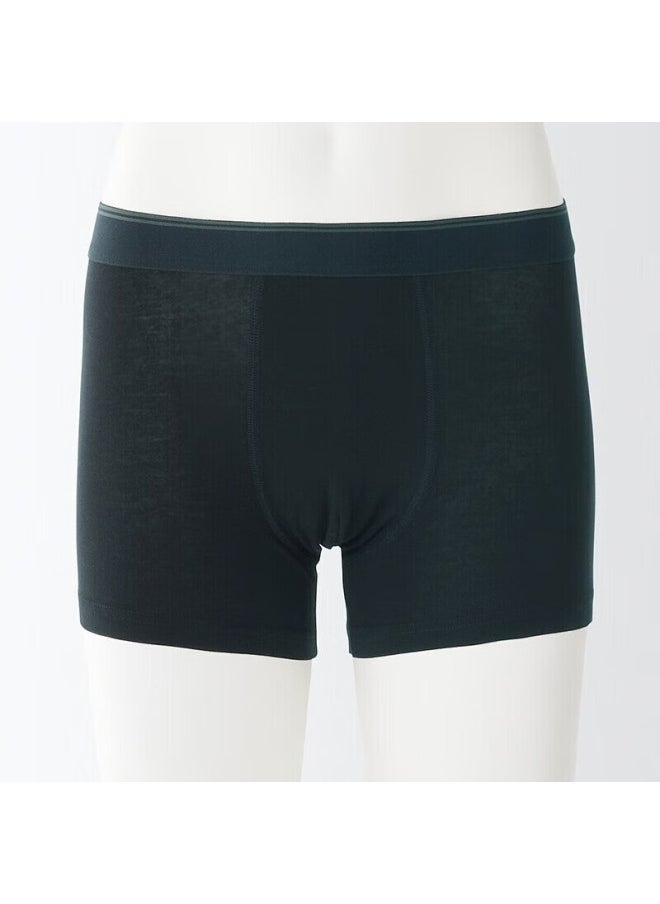 MUJI Muji Men's Lyocell Front Sealed Boxer Briefs Black L  - Image 2
