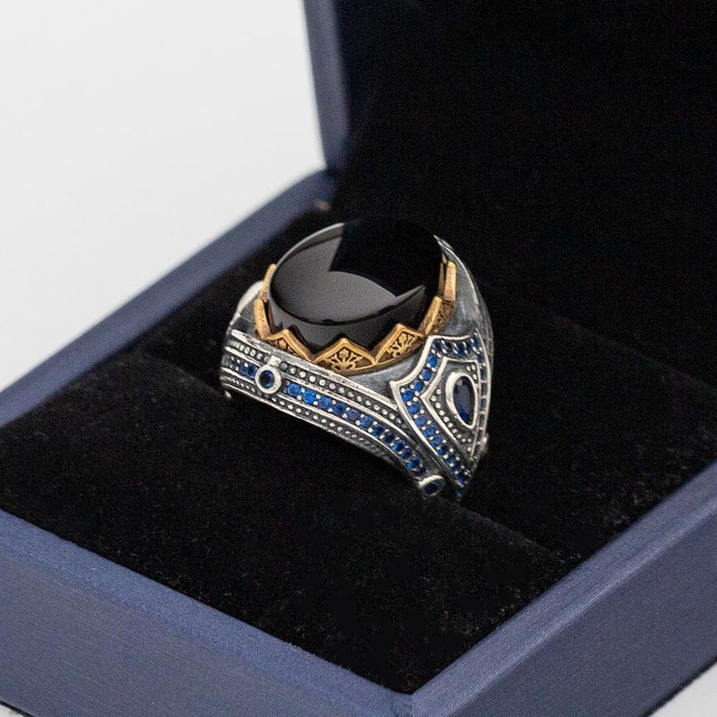 RUVEE Men's Turkish Stainless Steel Religious Ring – Metallic Plated Statement Jewelry for Men & Boys - Image 3