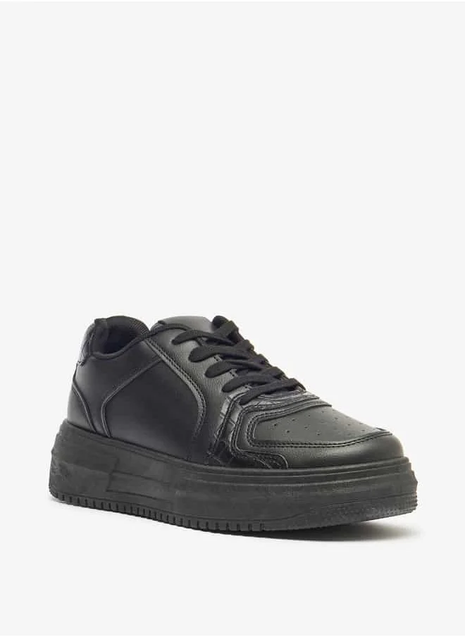 Flora Bella By Shoexpress Women Solid Lace-Up Low Ankle Sneakers