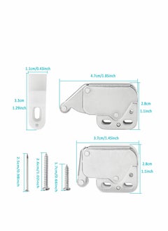 Y&D 12 Pieces Touch Catch Latch, Cupboard Spring Catches Push Latch Cold Rolled Steel Release Press Open with Screws for Drawer Cabinet Door  - Image 4