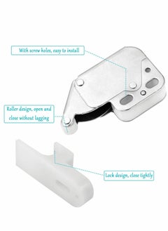 Y&D 12 Pieces Touch Catch Latch, Cupboard Spring Catches Push Latch Cold Rolled Steel Release Press Open with Screws for Drawer Cabinet Door  - Image 3