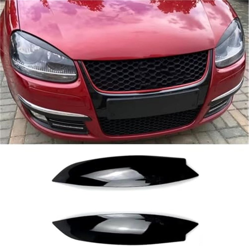 DEMULAX Carbon Fiber Headlight Eyebrow for VW Golf MK5 GTI R - Image 3