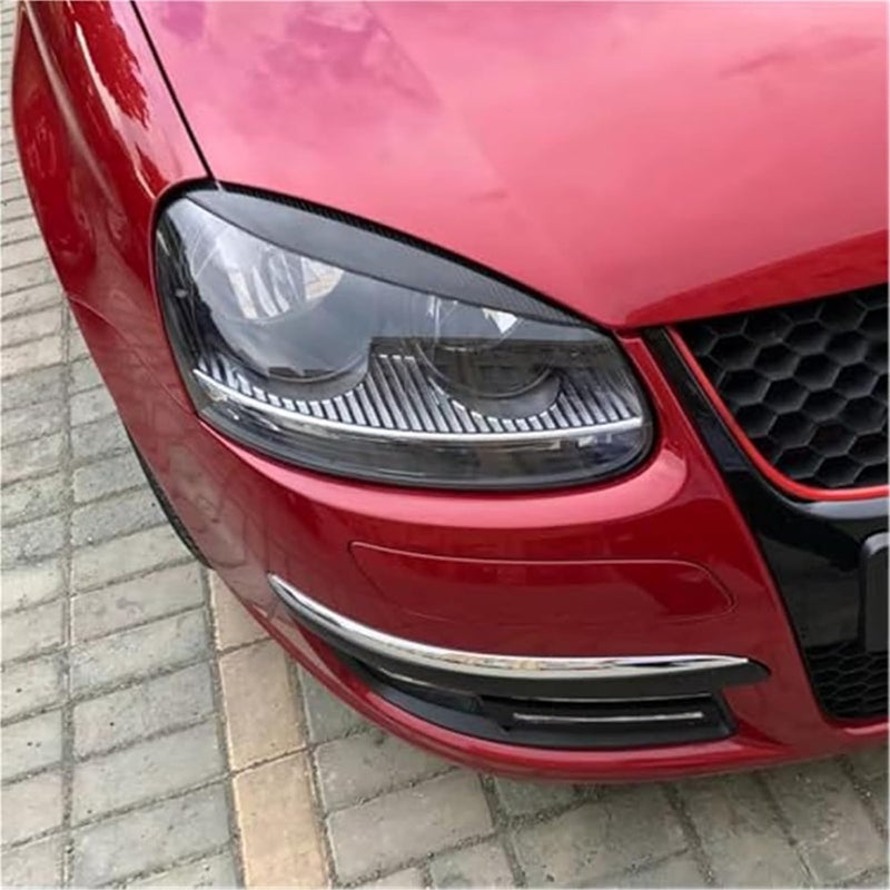 DEMULAX Carbon Fiber Headlight Eyebrow for VW Golf MK5 GTI R - Image 2