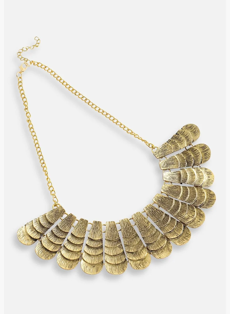 SOHI Gold Plated Designer Stone Party Necklace For Women