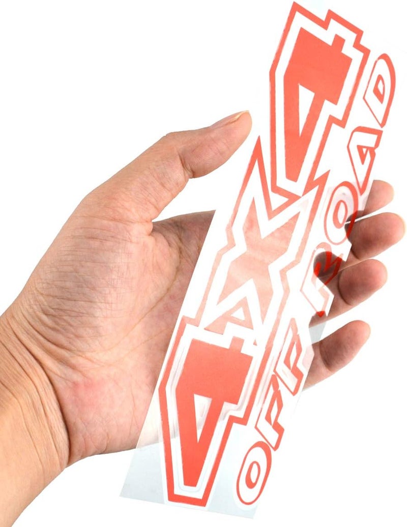 EmbRoom 2pcs 4x4 Offroad Decals - Red Vinyl Stickers for Trucks - Image 2