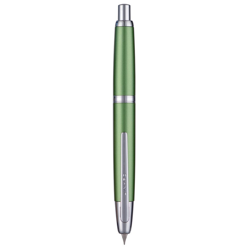 Wikult Jinhao 10 Press Fountain Pen with Box, Sea Pine Green Retractable Fine Nib with Converter Set (Silver Clip) - Image 2