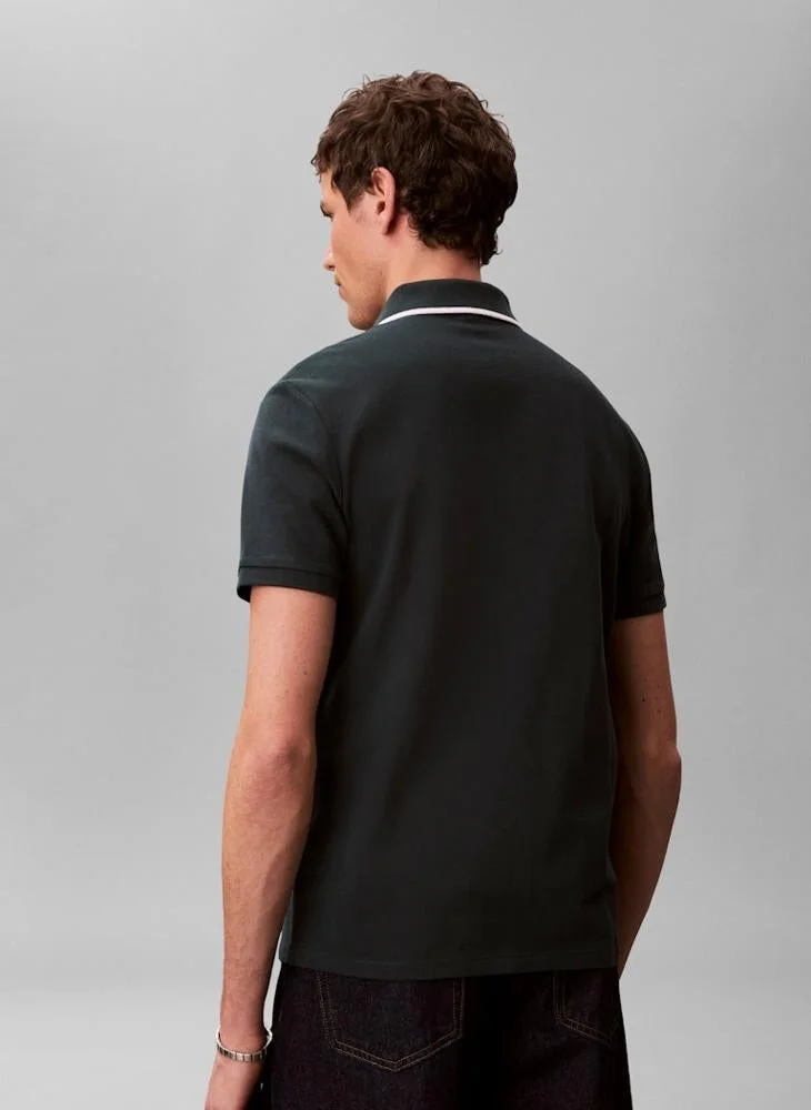 CALVIN KLEIN  Cotton Piqué Polo for Men | Best Price UAE
