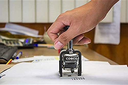 COSCO 2000PLUS Automatic Numbering Machine, 6 Wheels, Self-Inking, Black 0.75 x 0.25 - Image 4