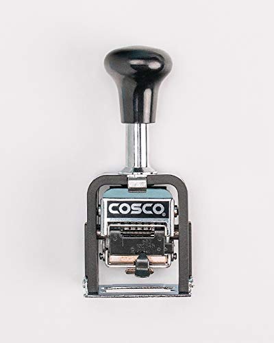 COSCO 2000PLUS Automatic Numbering Machine, 6 Wheels, Self-Inking, Black 0.75 x 0.25 - Image 3