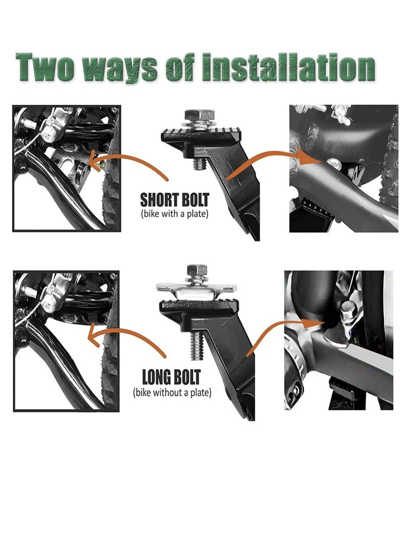 Excefore Kickstand for Kids Bike, Bicycle Kickstands Center Mount for 16 18 20 22 24 Inch Bicycles Adjustable Aluminum Alloy Kickstands for 16-18-20inch 18-20-22inch 22-24-26inch Mountain Bike - Image 2