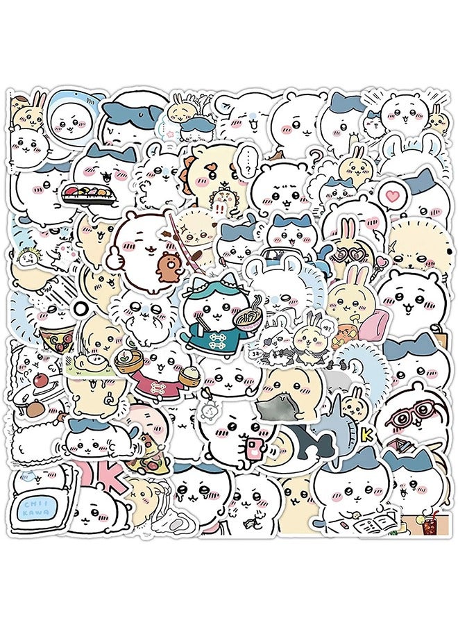 60pcs Chiikawa Stickers, Cute Cartoon Stickers, Kawaii Waterproof Vinyl Stickers for Kids Teens Water Bottles Scrapbook Notebook Phone Laptop Luggage Bike - Image 1