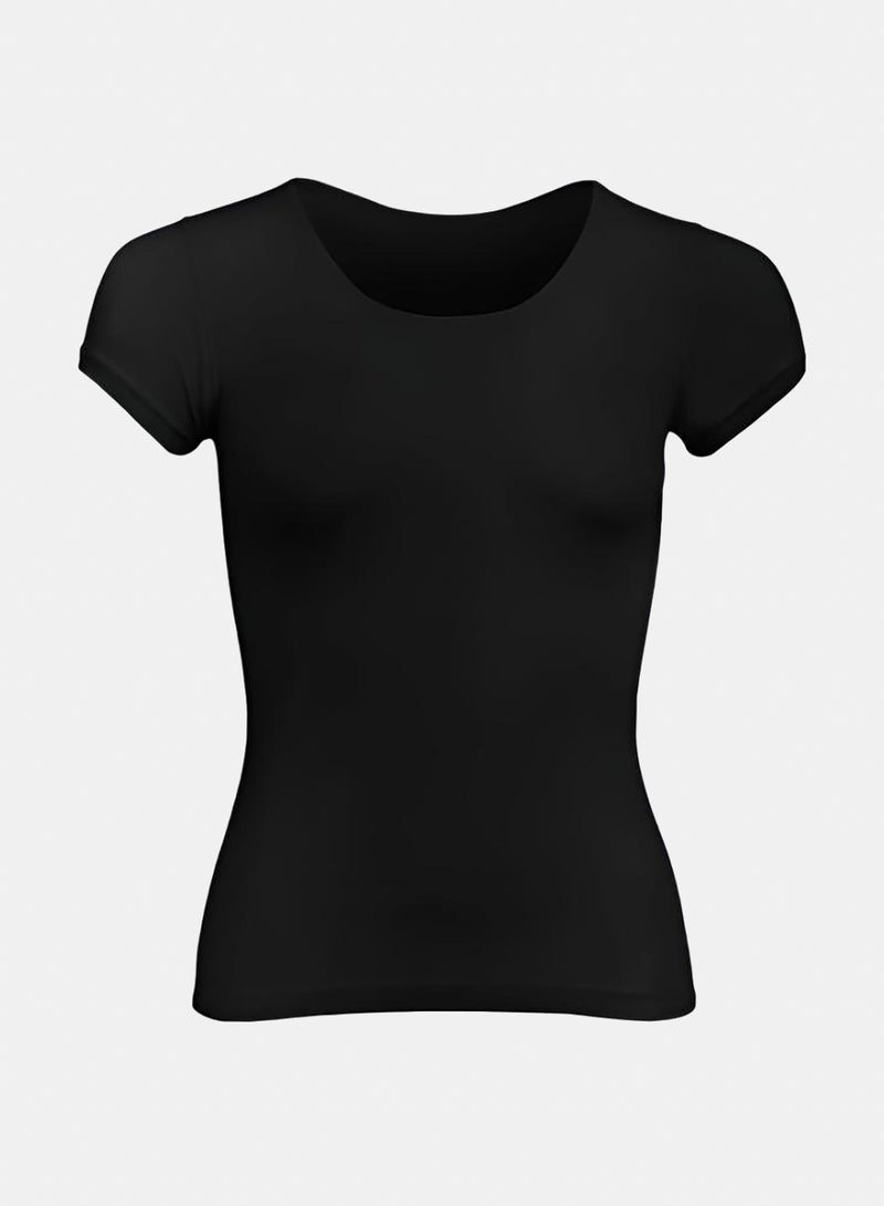 Silvy Lycra Lucy Half Sleeves Round Neck Top - Image 1