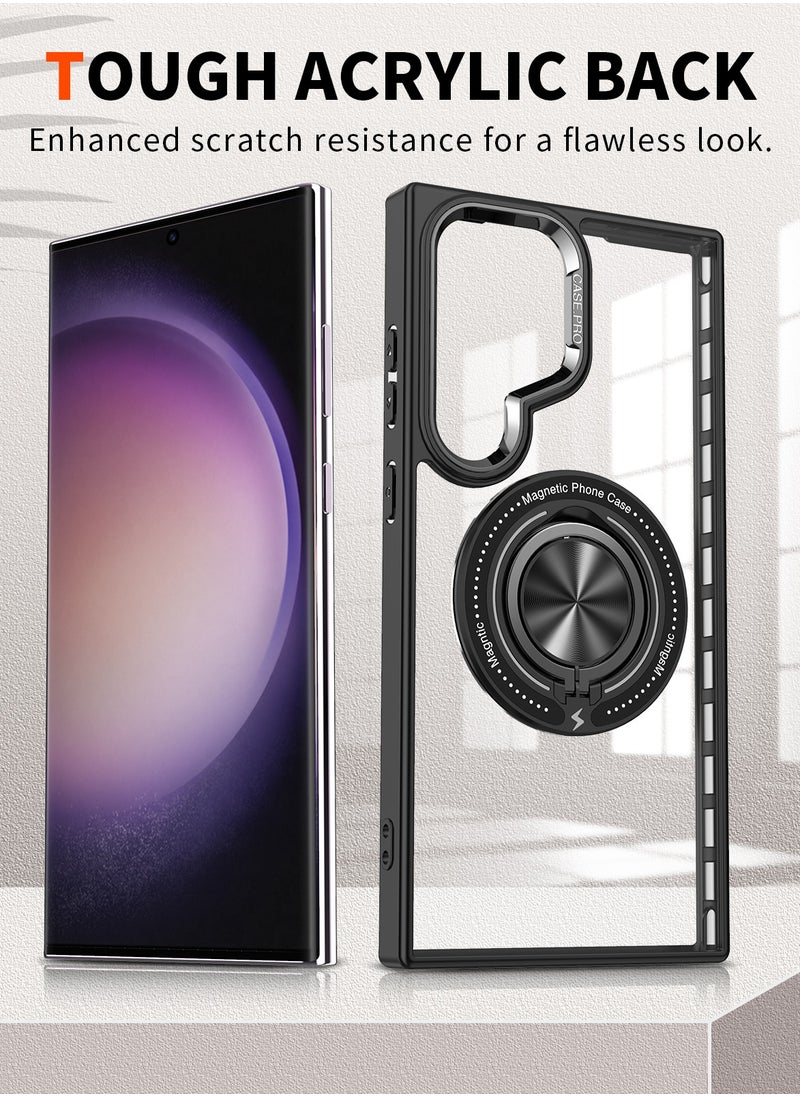 TEAM LUXURY - Samsung S24 Ultra transparent backboard comes with a built-in phone holder for wireless charging - Image 1