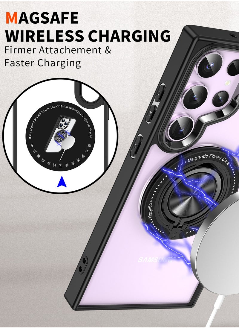 TEAM LUXURY - Samsung S24 Ultra transparent backboard comes with a built-in phone holder for wireless charging - Image 1