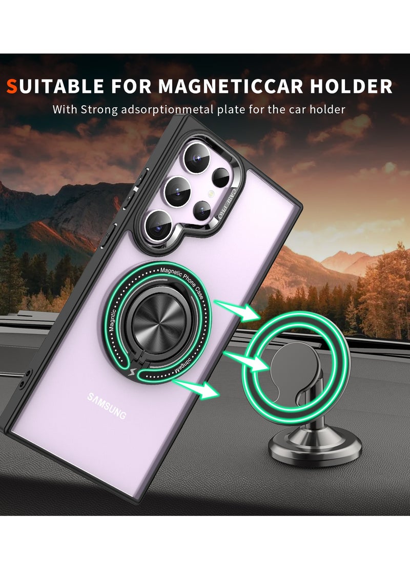 TEAM LUXURY - Samsung S24 Ultra transparent backboard comes with a built-in phone holder for wireless charging - Image 1