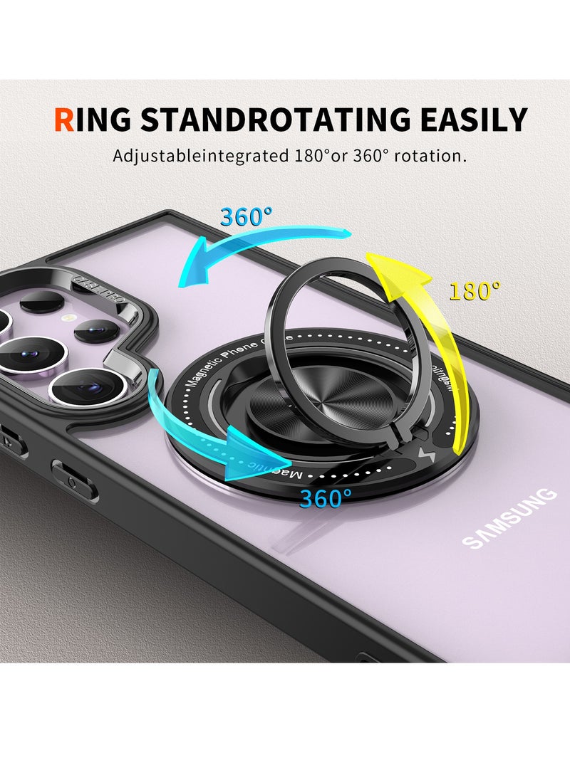 TEAM LUXURY - Samsung S24 Ultra transparent backboard comes with a built-in phone holder for wireless charging - Image 1