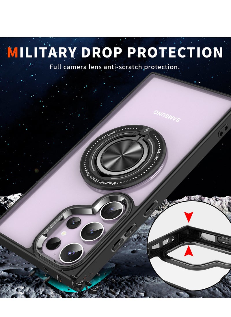 TEAM LUXURY - Samsung S24 Ultra transparent backboard comes with a built-in phone holder for wireless charging - Image 1