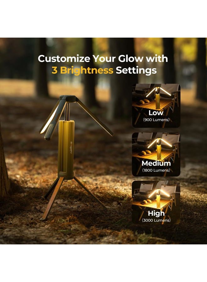 BougeRV Upgraded Telescopic Camping Light, 15600mAh Rotatable Electric Lantern, Collapsible Outdoor Light, Cordless Flashlight, Waterproof, Tent Lamp for Camping, Emergency, Hiking, Outdoor - Image 3