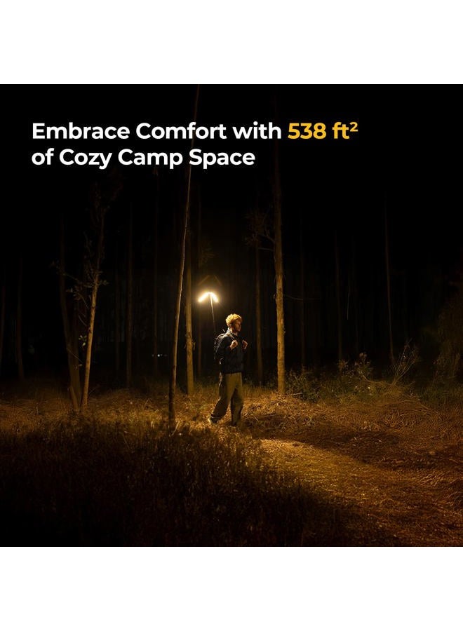 BougeRV Upgraded Telescopic Camping Light, 15600mAh Rotatable Electric Lantern, Collapsible Outdoor Light, Cordless Flashlight, Waterproof, Tent Lamp for Camping, Emergency, Hiking, Outdoor - Image 5