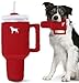 PUPROAR Pup Cup Tumbler Dog Toy Cute Girl Dog Toys and Birthday Gift Soft Plush Squeaky Toy for Puppies Ruby Red - Image 3